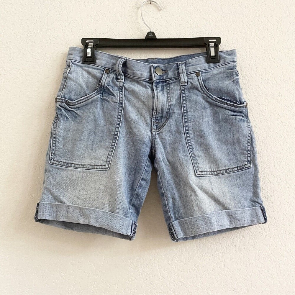 Loft Outlet Ann Taylor Shorts Women’s Sz 0 Denim Boyfriend Cuffs Stretch Faded